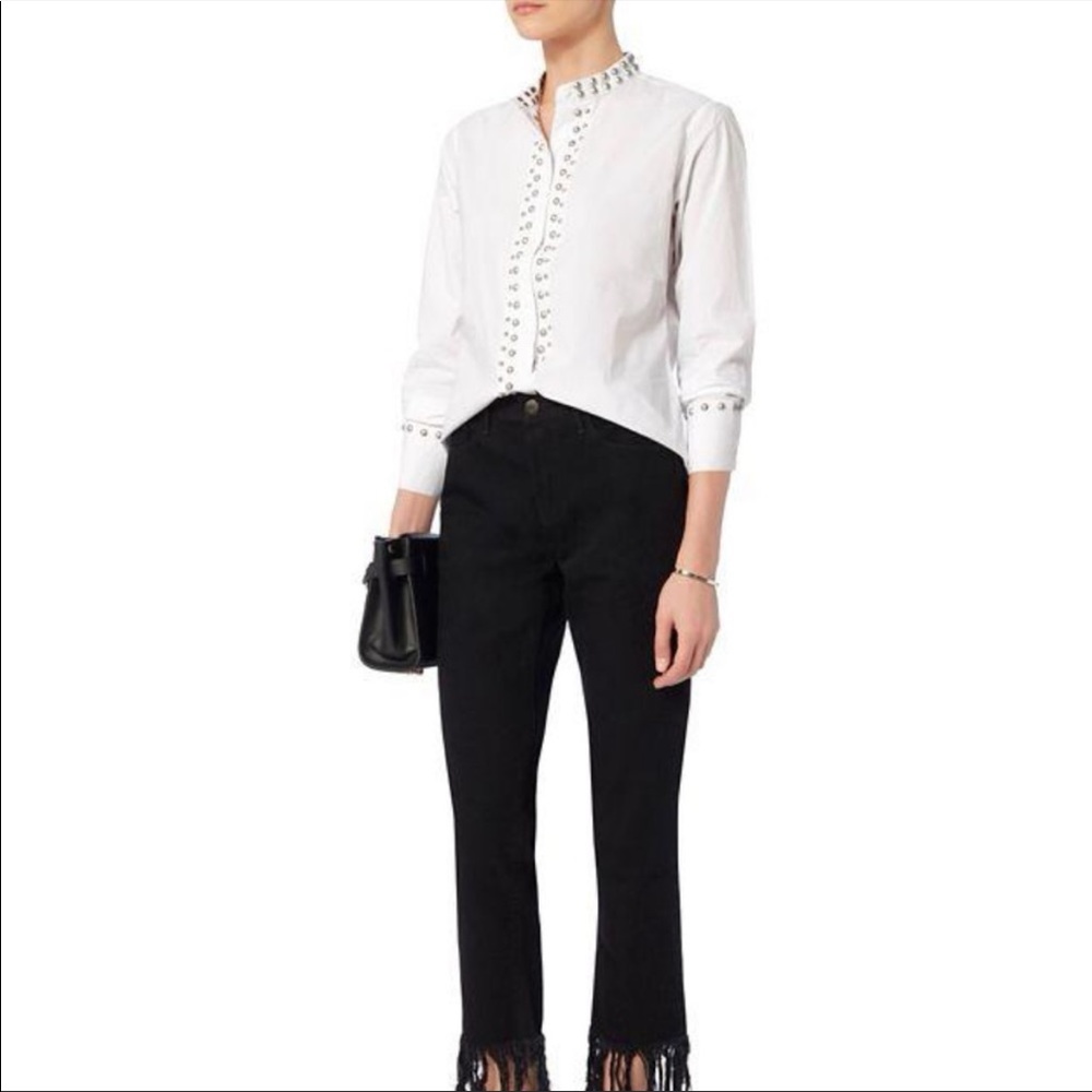 Nsf Studded White Button Down - image 1